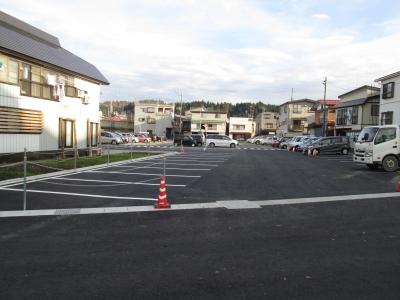 11月28日から利用が可能となった新しい駐車場の写真