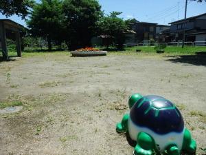 公園敷地内の西側より撮影された、住吉公園の景観の写真