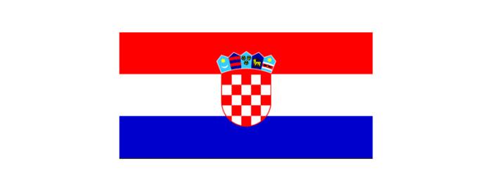 クロアチア共和国の国旗を示したイラスト