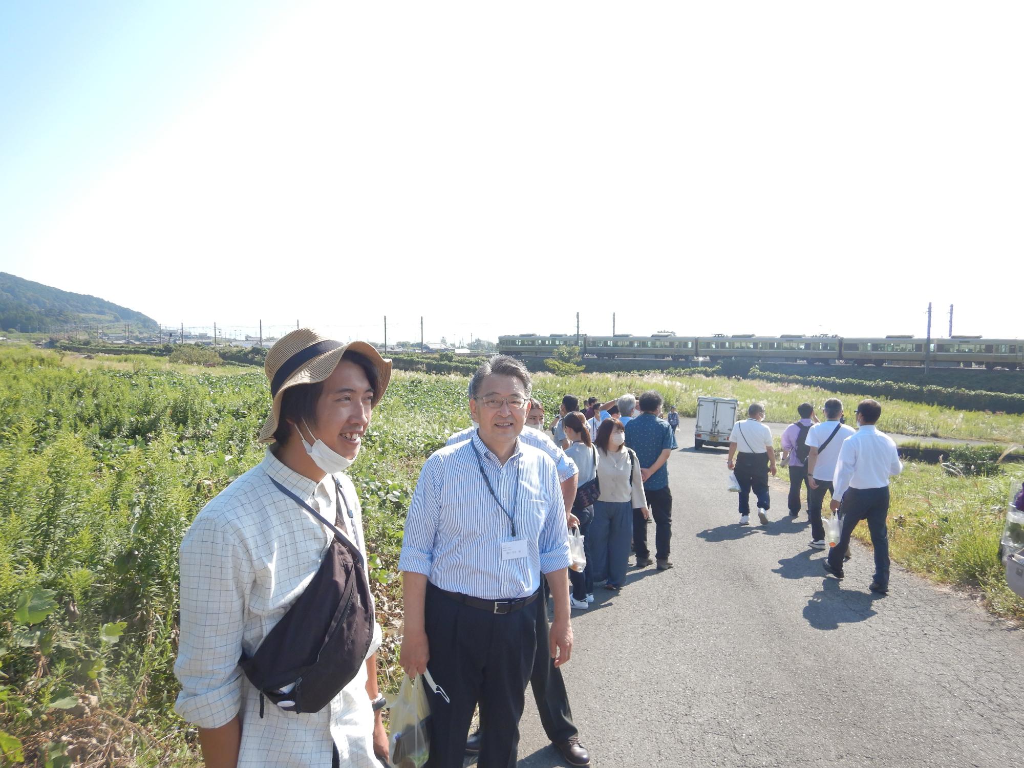 「鵜川の棚田」視察の様子