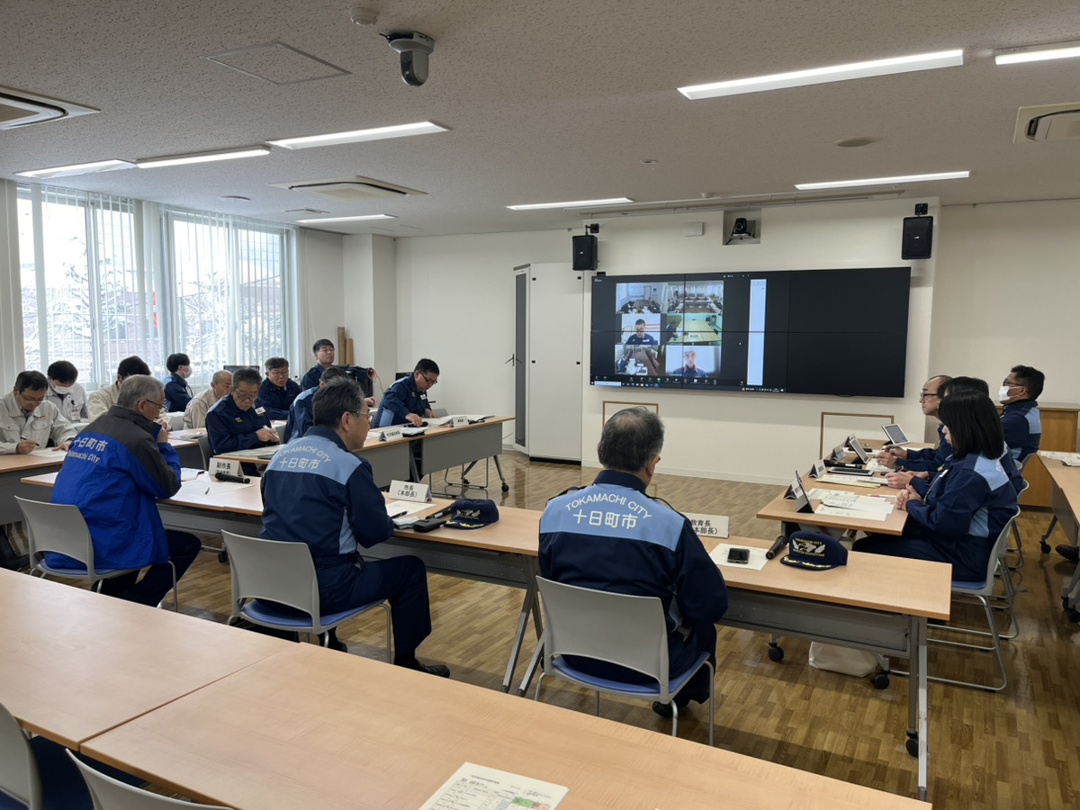 豪雪災害対策本部会議の様子
