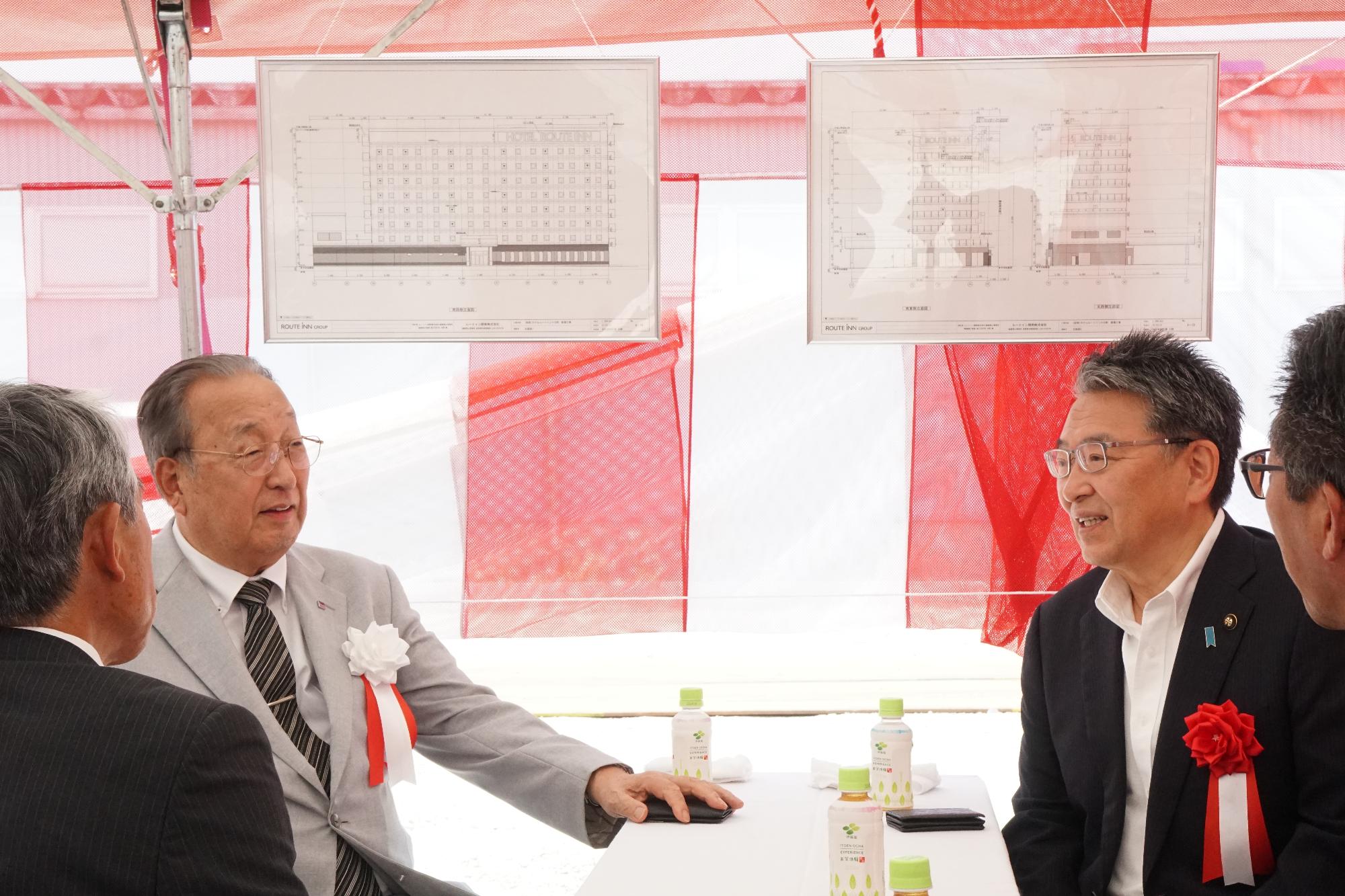永山会長との懇談の様子