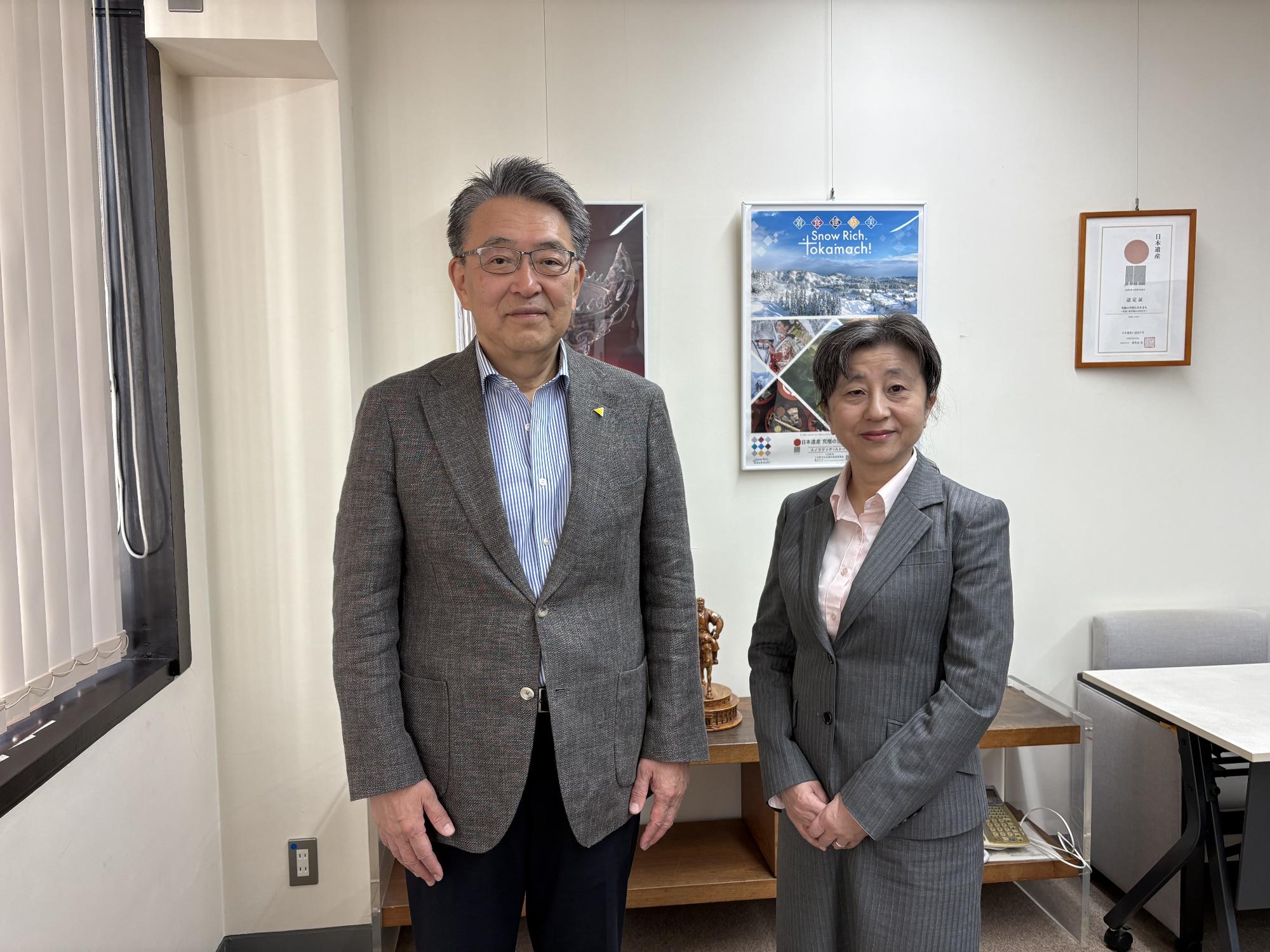 台長との記念撮影