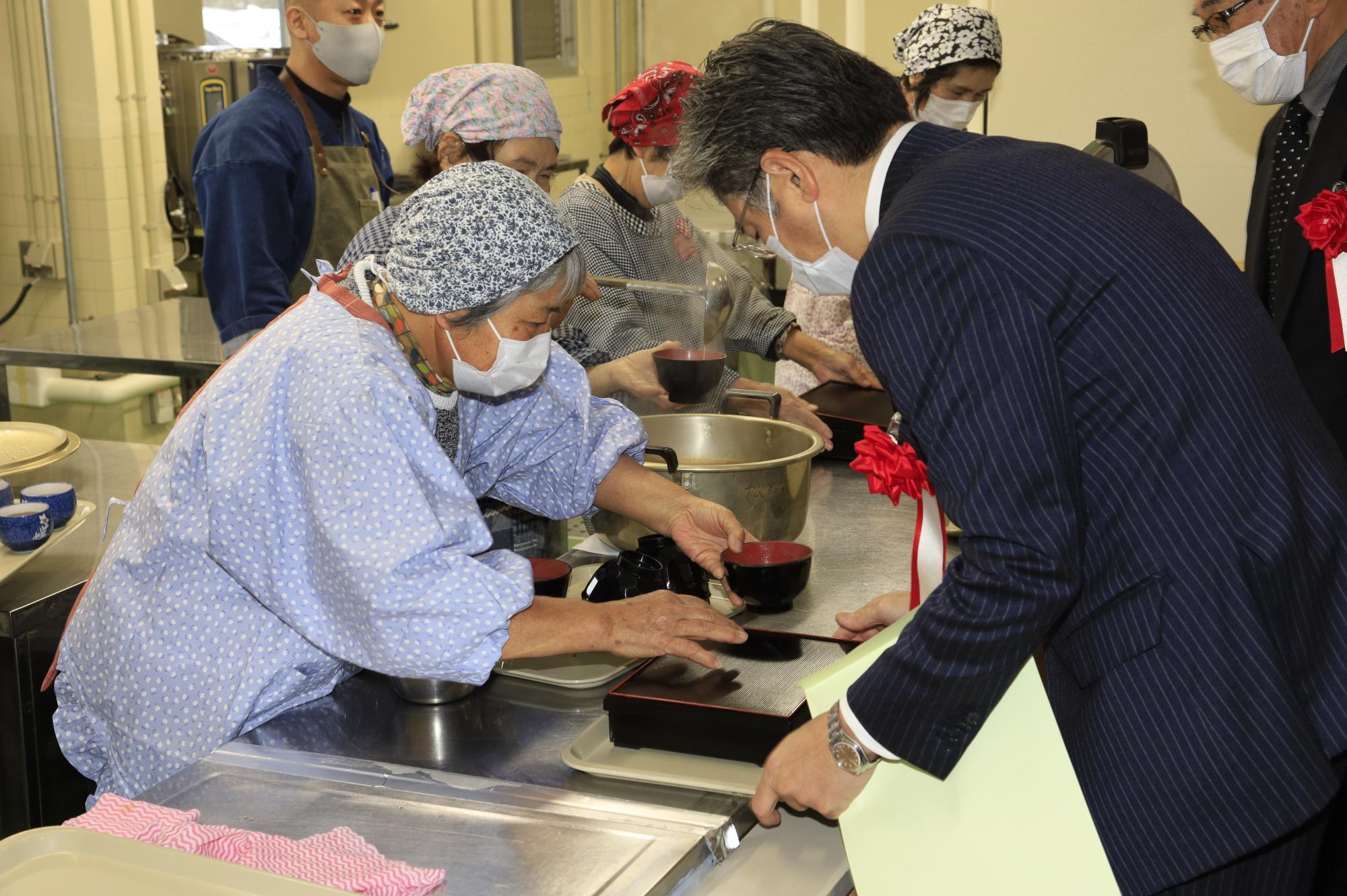 松代棚田ハウスの食堂の様子