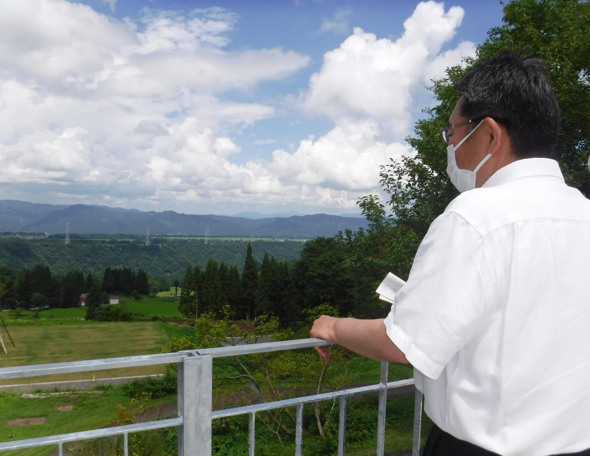 清田山キャンプ場の見晴し棟からの景色