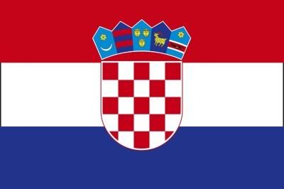 赤、白、青の3色が使われているクロアチアの国旗のイラスト