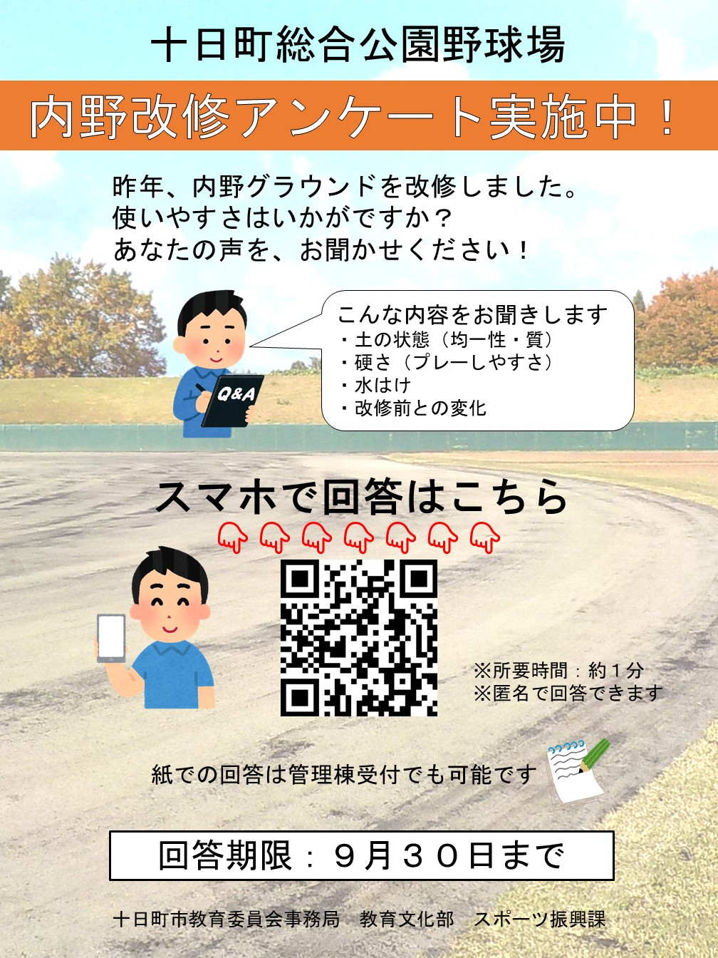 内野改修アンケート ポスター