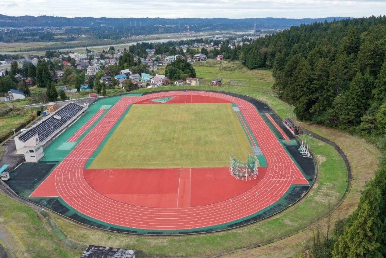 陸上競技場の写真